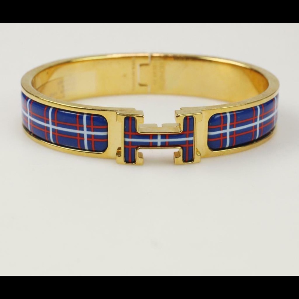 HERMES CLIC H TARTAN BRACELET GM